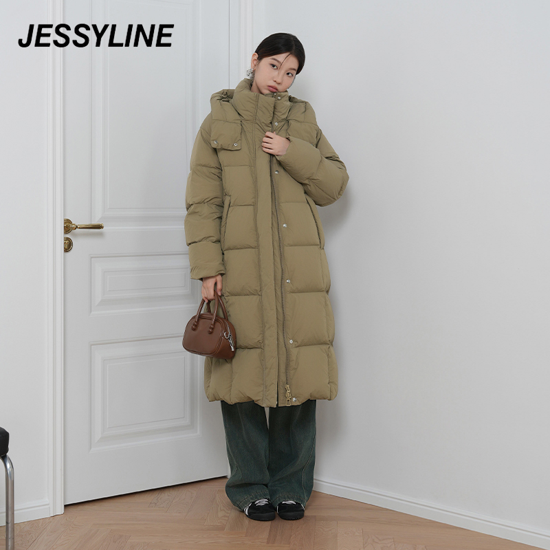 jessyline杰茜莱连帽羽绒服女 443208115