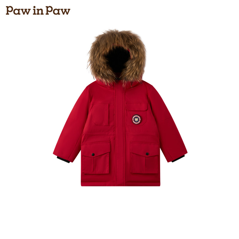 【四防蓄热】PawinPaw卡通小熊童装25年冬季款男童羽绒服宽松