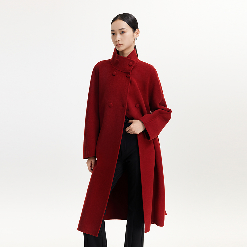 迪赛尼斯 通勤气质宽松 立领长款 外套女