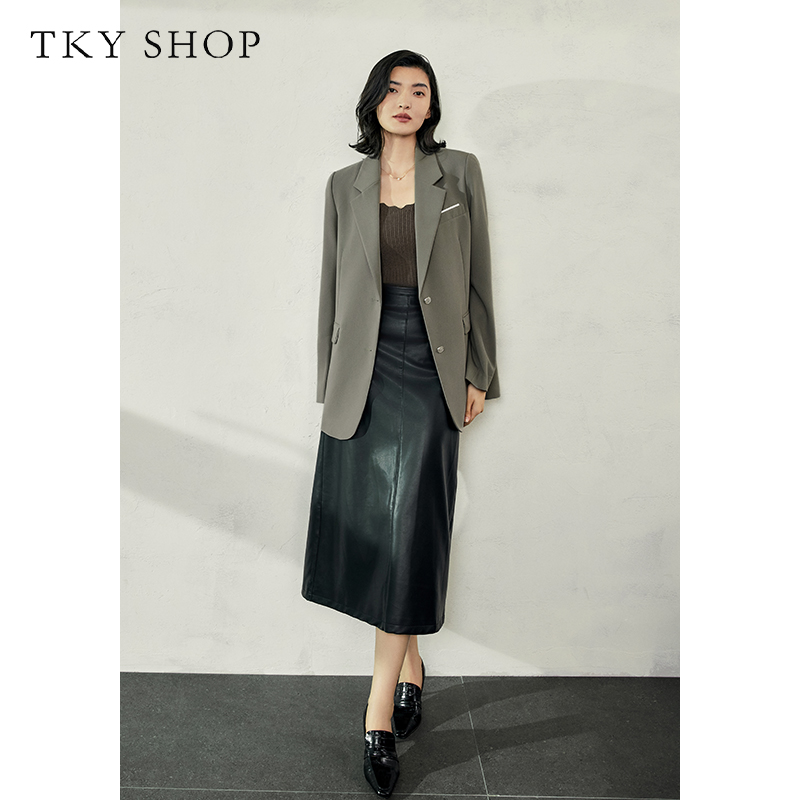 TKY SHOP 女士简约时尚西服10H1CA01A046