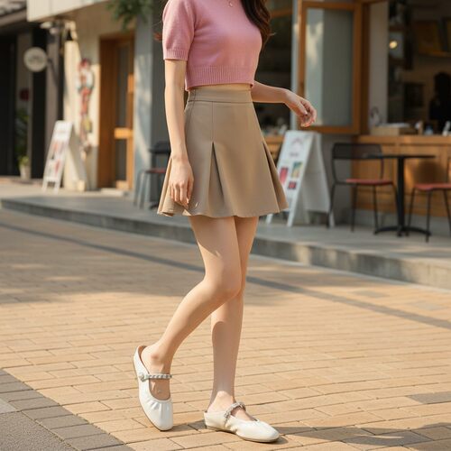 康莉COMELY 牛皮玛丽珍穆勒鞋舒适平底半拖女鞋KYQ62200D