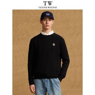 TeenieWeenie2024秋绞花毛衣TNKW244TE1K
