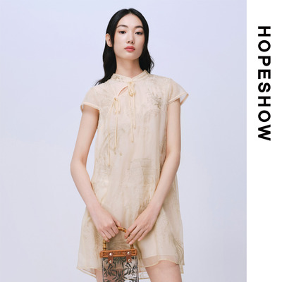HOPESHOW/红袖连衣裙89225171605