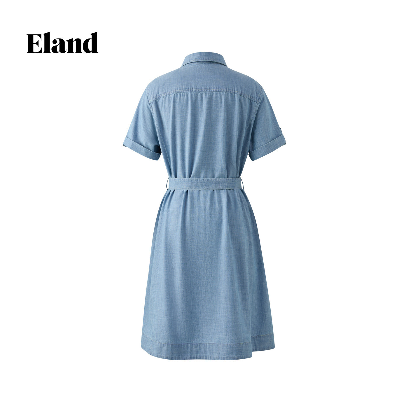 Eland连衣裙女牛仔裙收腰衬衫裙2026春夏新款EEOJG24B03