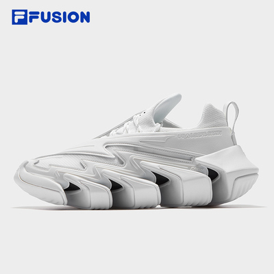 FILA FUSION斐乐潮牌SAWTOOTH未来潮鞋男2025跑步鞋T12M521121F