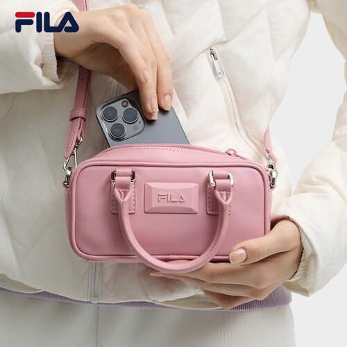 FILA 斐乐女子挎包时尚休闲手拎包粉色单肩包斜挎包F13W448161F