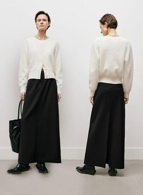 MM麦檬 开叉直筒长款半身裙女5EA242181