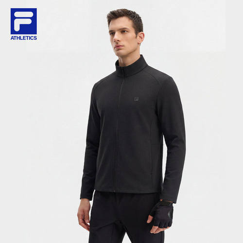 FILA 斐乐官方男士针织长袖外套2026夏新款凉感上衣A11M621504F