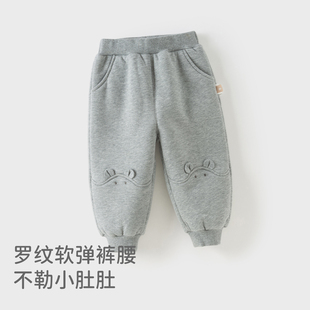 宝宝裤 男女童束脚裤 子DB4254383 2025冬装 戴维贝拉儿童加绒卫裤