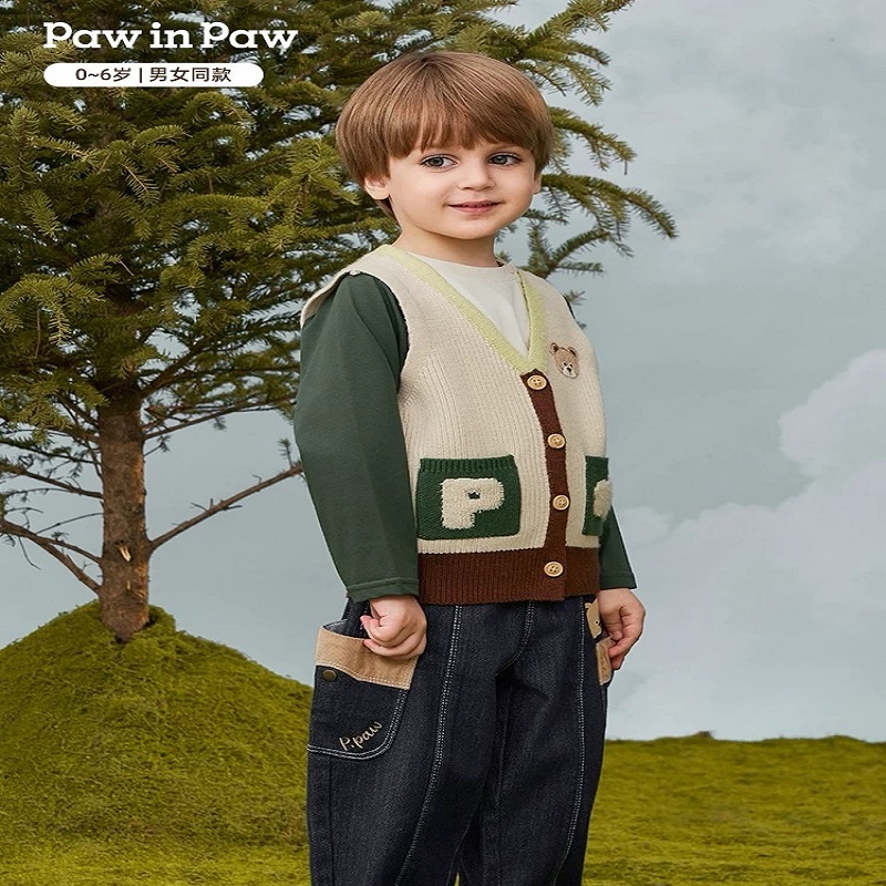 paw in paw卡通小熊衫背心PCVKF4893E
