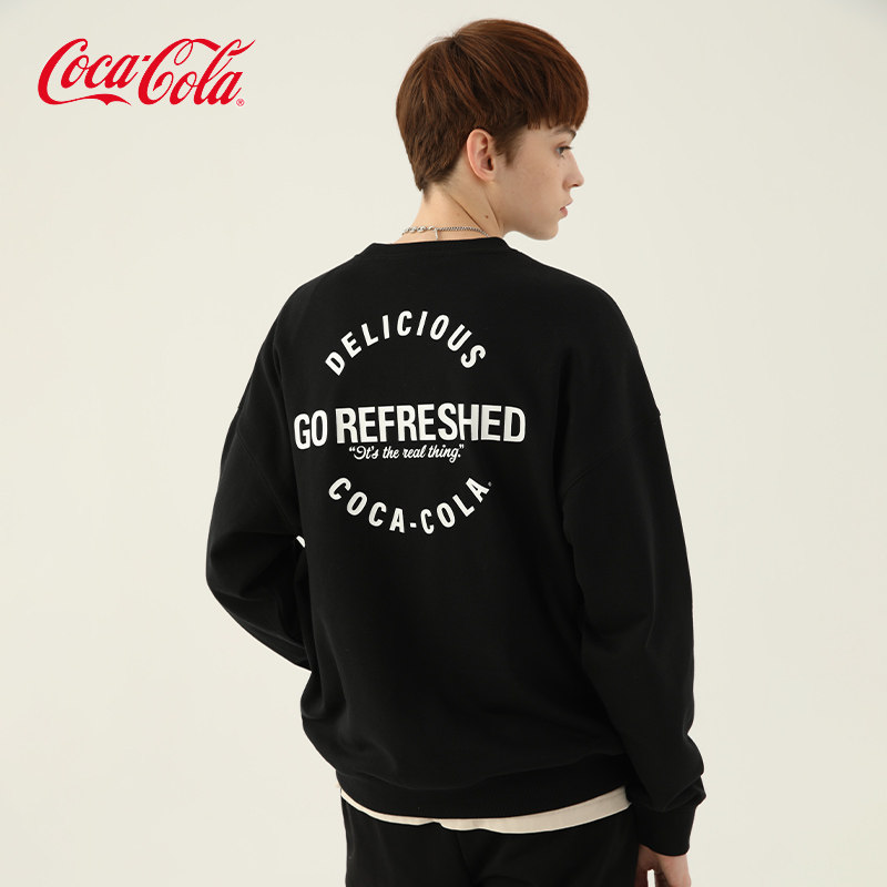 【商场同款】Coca-Cola/可口可乐 2025修身潮流圆领情侣卫衣