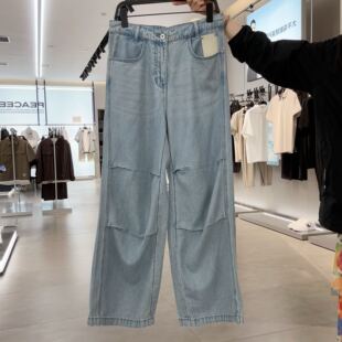 【商场同款】太平鸟男装牛仔裤25秋季莱赛尔阔腿长裤潮 B1HAF3103