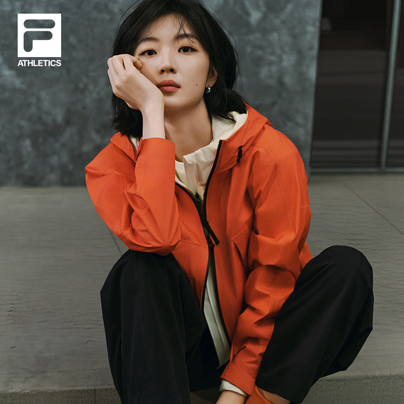 孙千同款FILA 斐乐官方女士梭织九分裤2026夏季弯刀裤A11W628802F