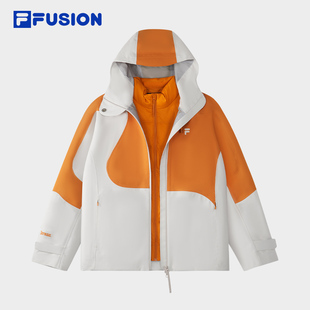 赵露思同款FILA FUSION斐乐羽绒服两件套女2025冬外套T11W541908F