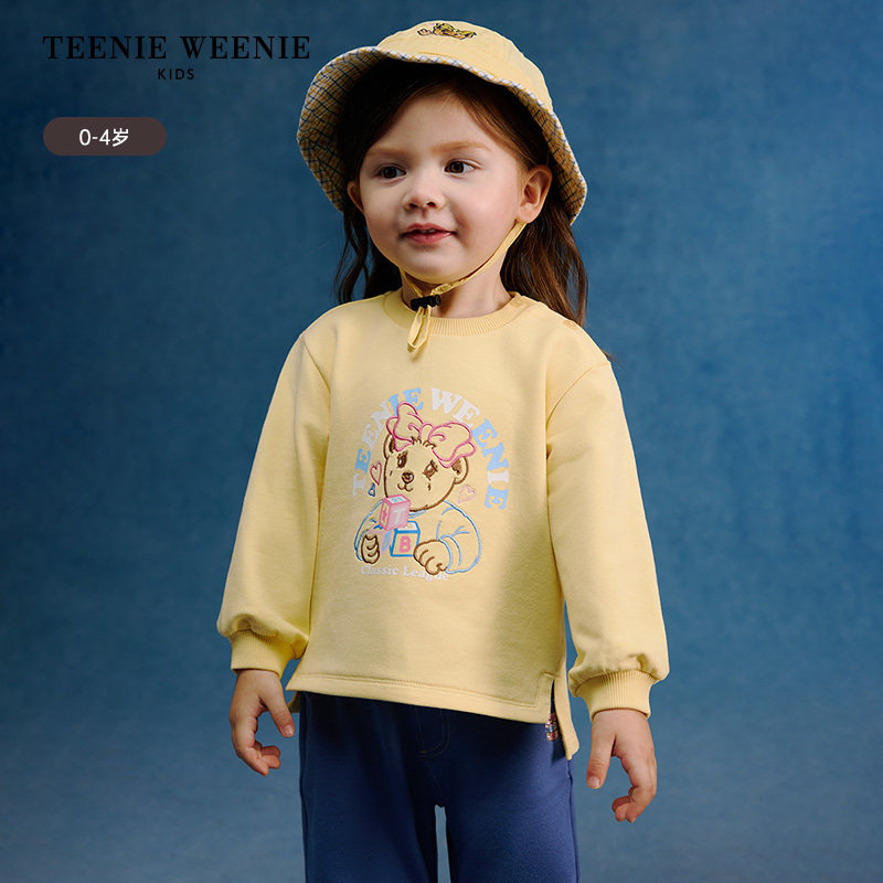 TeenieWeenie Kids小熊童装 女宝宝 圆领套头卫衣