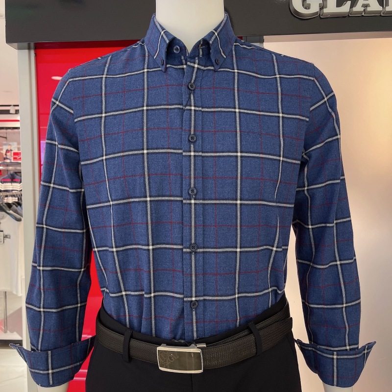 GOOD LUCK GLADIUS/德鲨男士格纹休闲长袖衬衫LR11120