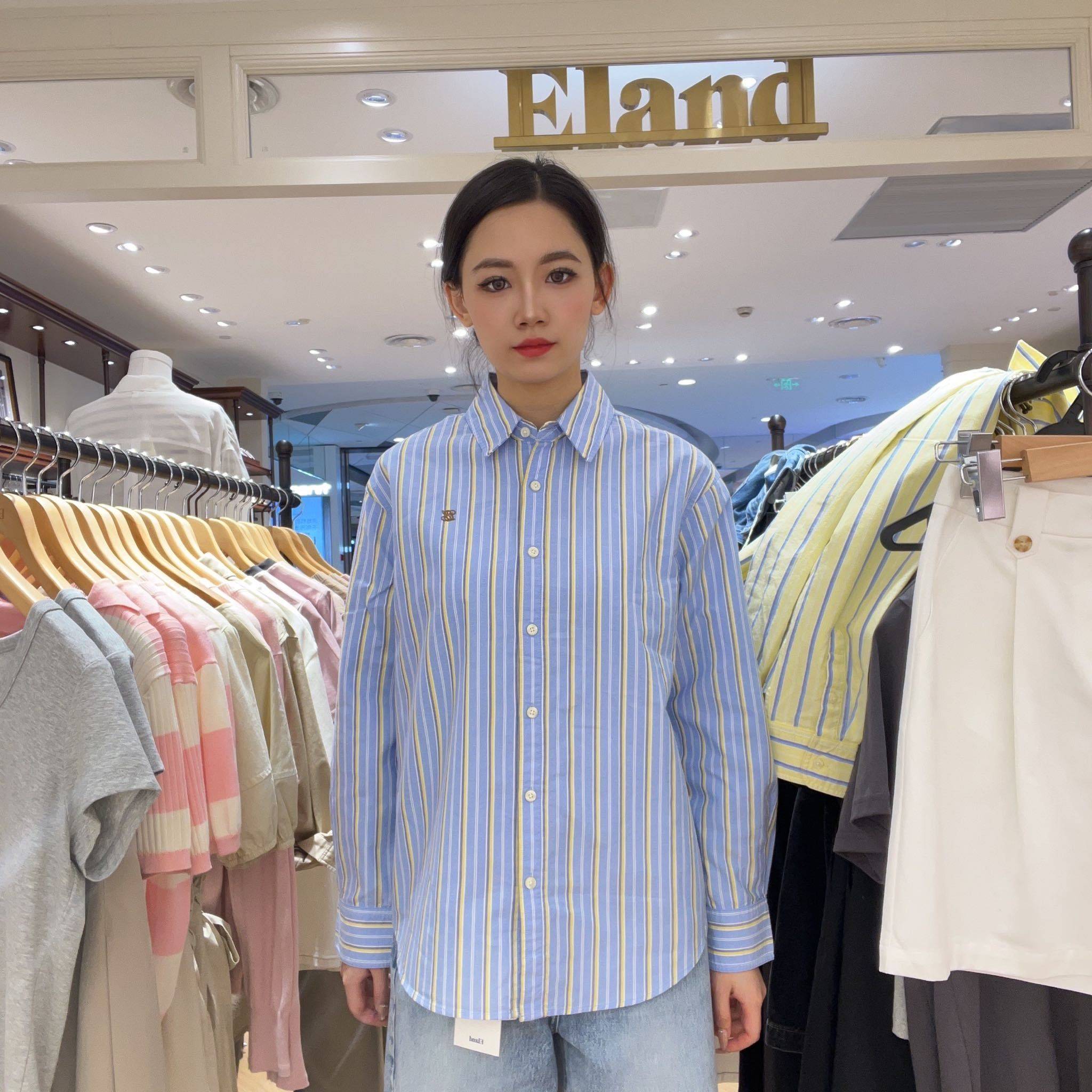 E.LAND女士简约时尚衬衫EEYSE38R01