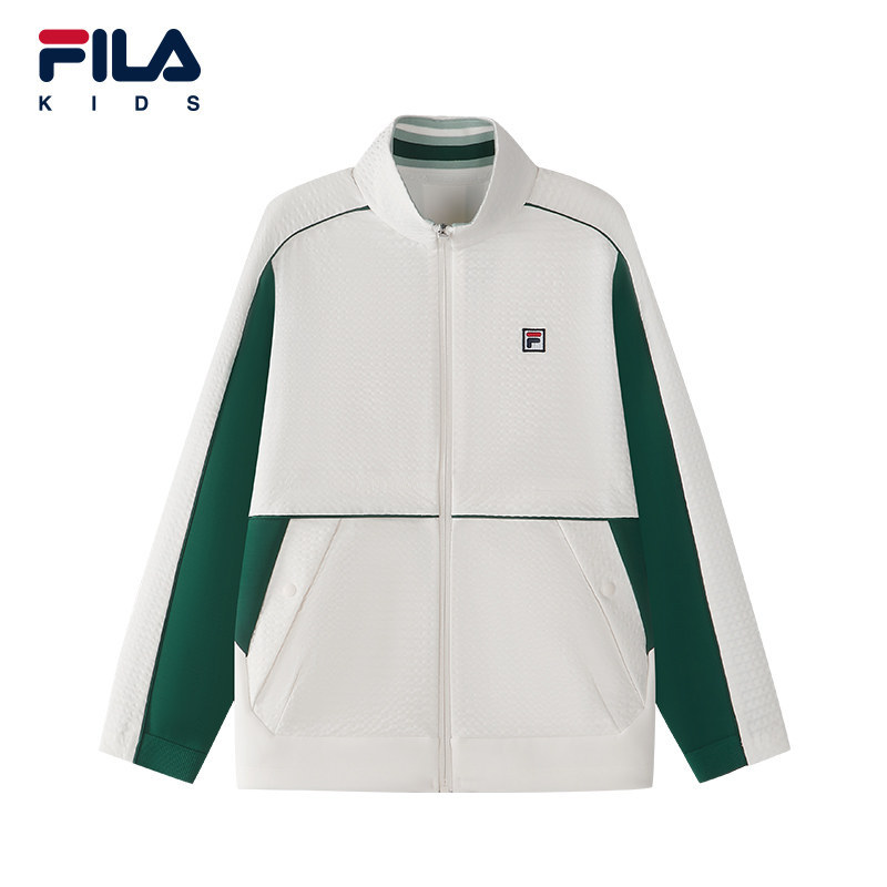 FILA KIDS斐乐童装男大童外套26秋季新款儿童针织上衣K12B633501
