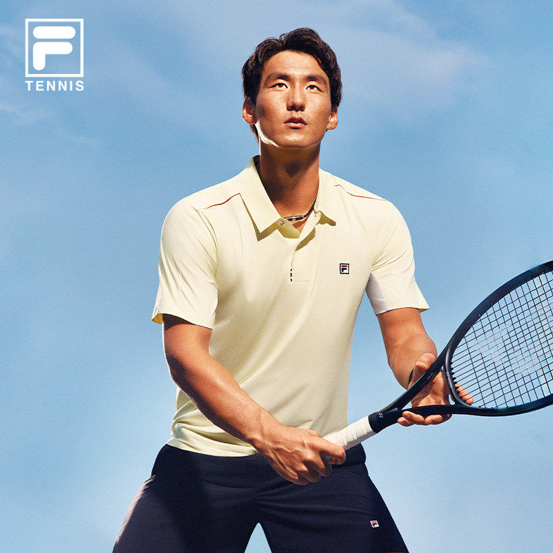 布云朝克特同款FILA 斐乐男子POLO衫2026夏新网球上衣A11M623135F