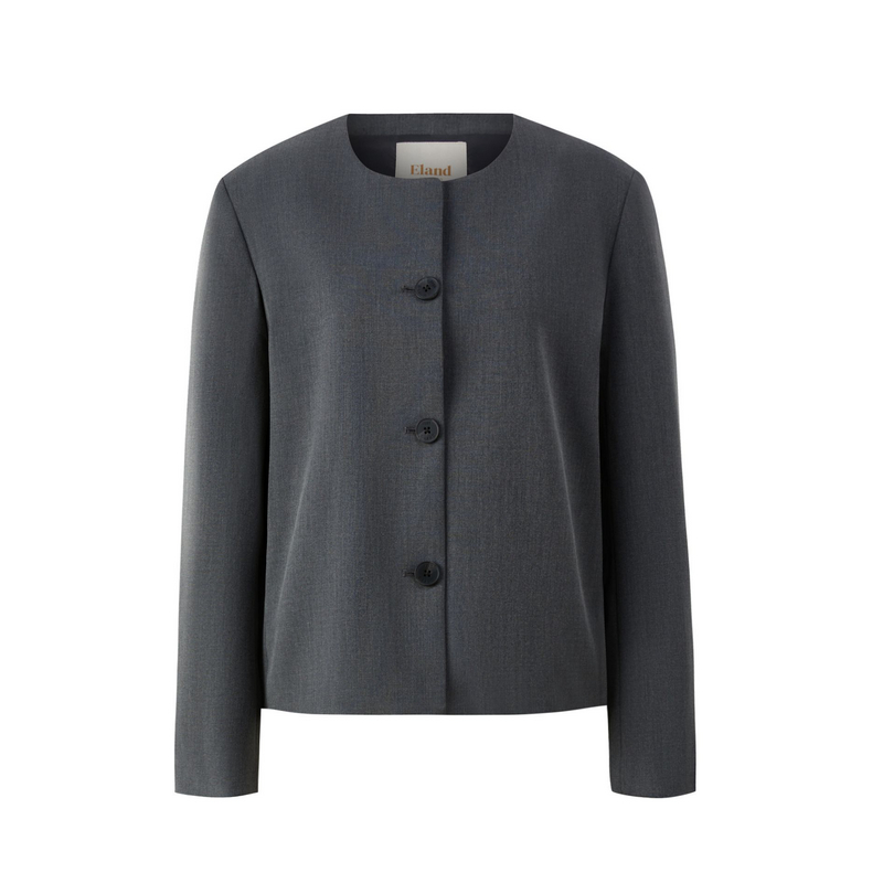 Eland西装女质感三粒扣舒适通勤外套