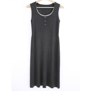 本涩女士气质简约时尚 撞色插片背心裙F2368B01