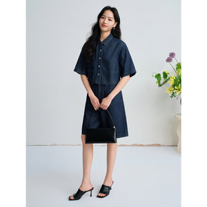 玖姿女士气质简约时尚牛仔裤JWFX12201