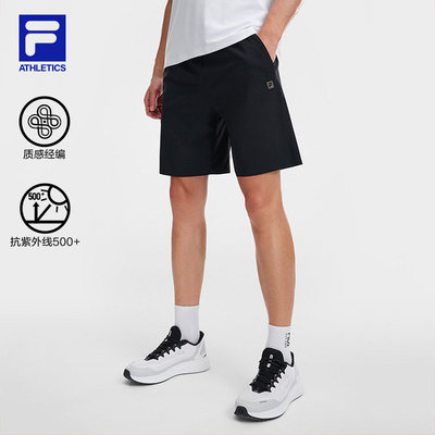 FILA 斐乐官方男士针织短裤2026春季新款基础五分裤A11M621611F