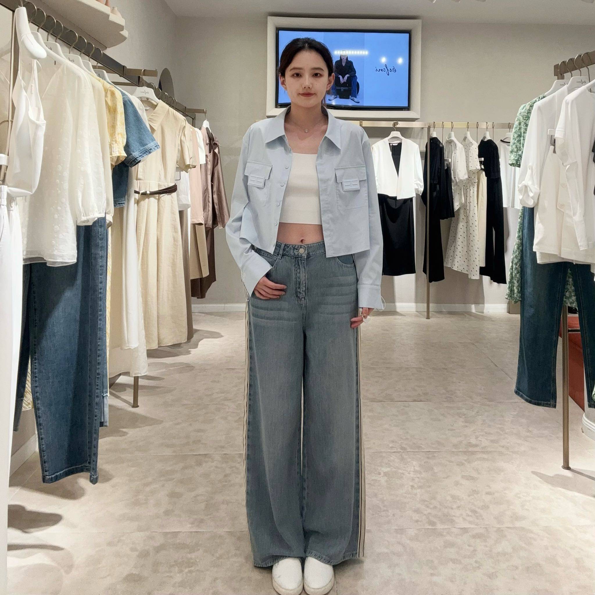 伊芙丽女士休闲时尚裤子1F4450591