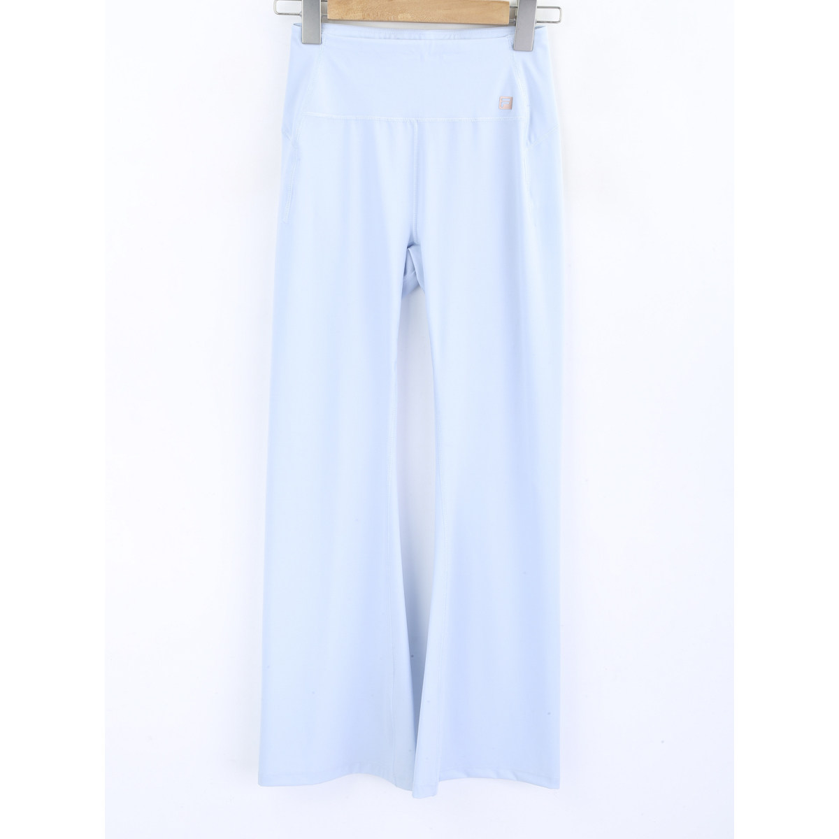 FILA 斐乐女士针织长裤夏健身运动喇叭裤紧身瑜伽裤A11W521618F