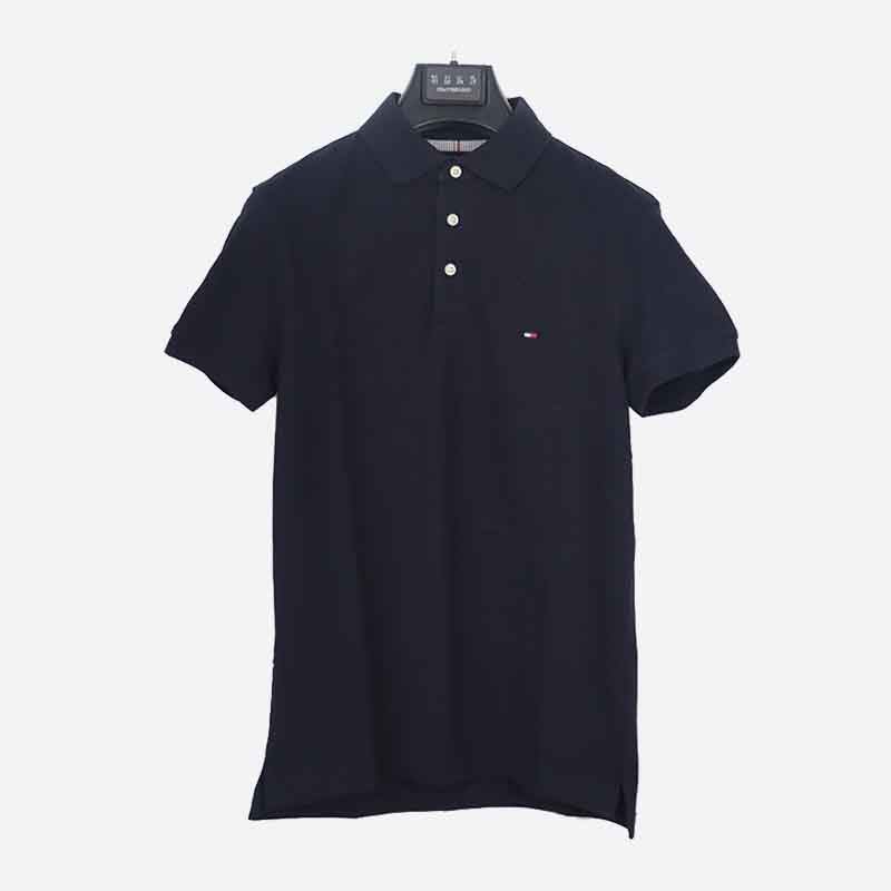 TOMMY HILFIGER/汤米 希尔费格 男士POLO纯色衫短袖 MW26882