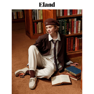Eland西装外套女柔软通勤西服2024秋季款EEJKE49E03