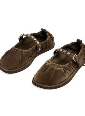 ASH女鞋2025秋季OSAKA小皮鞋女可爱复古玛丽珍薄底鞋AP334K40024