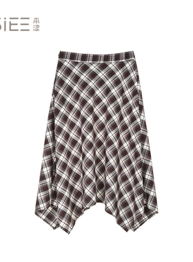 本涩女士气质时尚不对称A半裙F2238C01