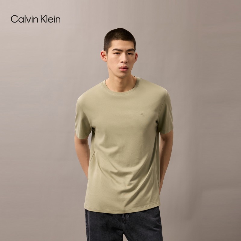 CK jeans 高级成衣系列25春夏男士纯棉休闲内搭短袖T恤4LB275G
