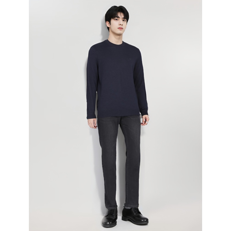 报喜鸟/Saint Angelo商务休闲内搭圆领藏青色针织衫EBY243034U111