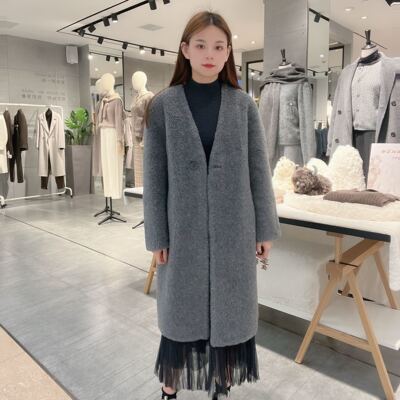 MM麦檬23年秋冬款简约时尚通勤羊毛大衣毛呢外套女5EA212241