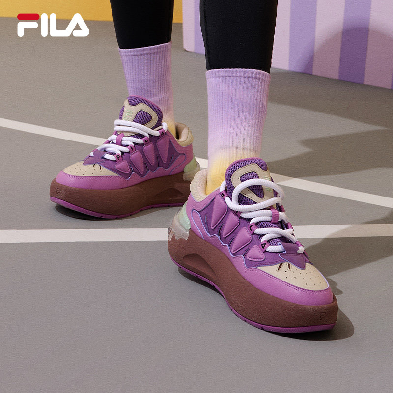 FILA 斐乐官方女鞋板鞋萝卜鞋厚底小白鞋面包鞋F52W531299F