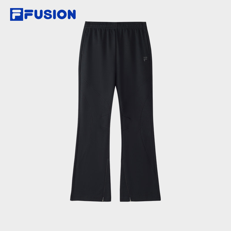 FILA FUSION斐乐潮牌针织长裤女2025夏简约休闲紧身裤T11W521601A