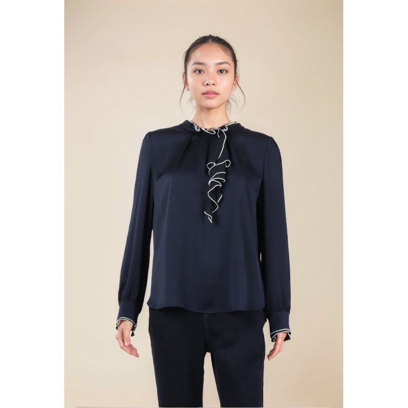 玖姿/JUZUI纯色立领卫衣/绒衫JZEC80101