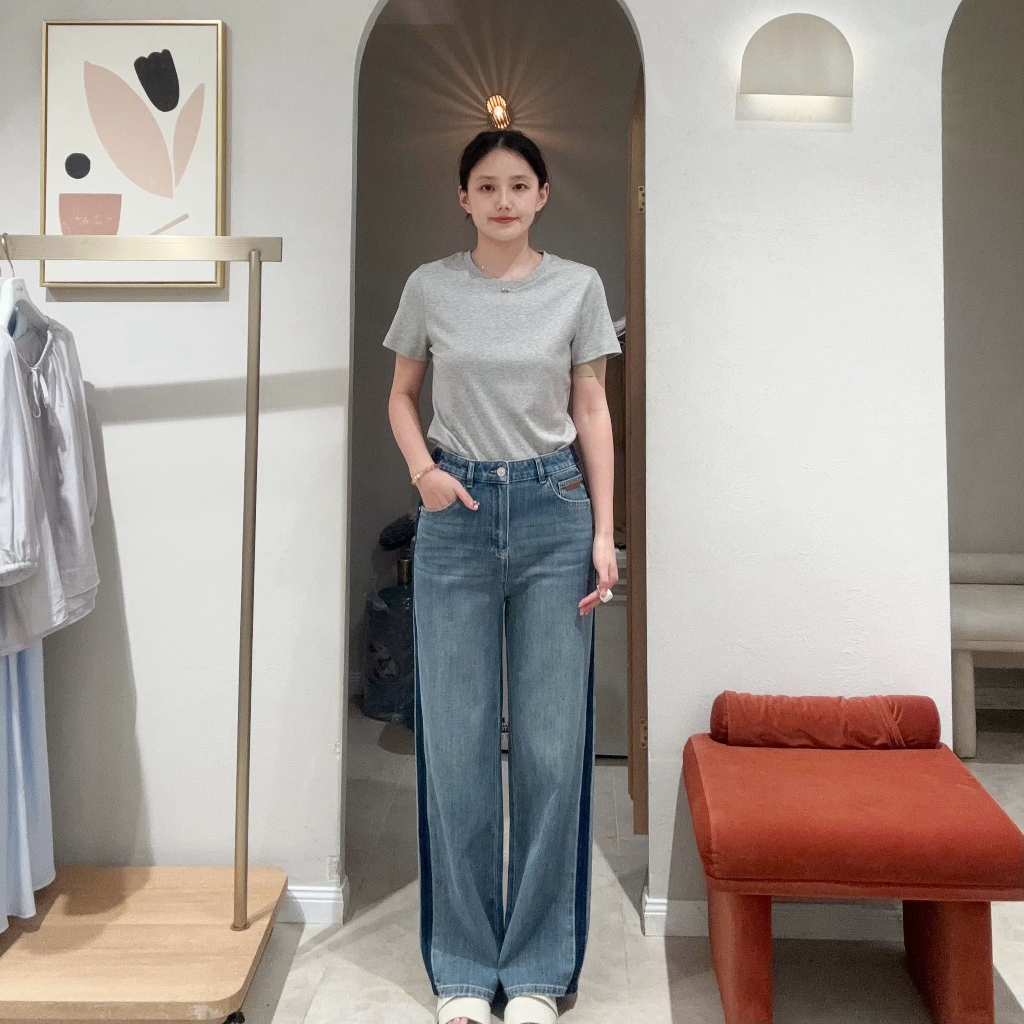 伊芙丽女士简约时尚裤子1F8251111