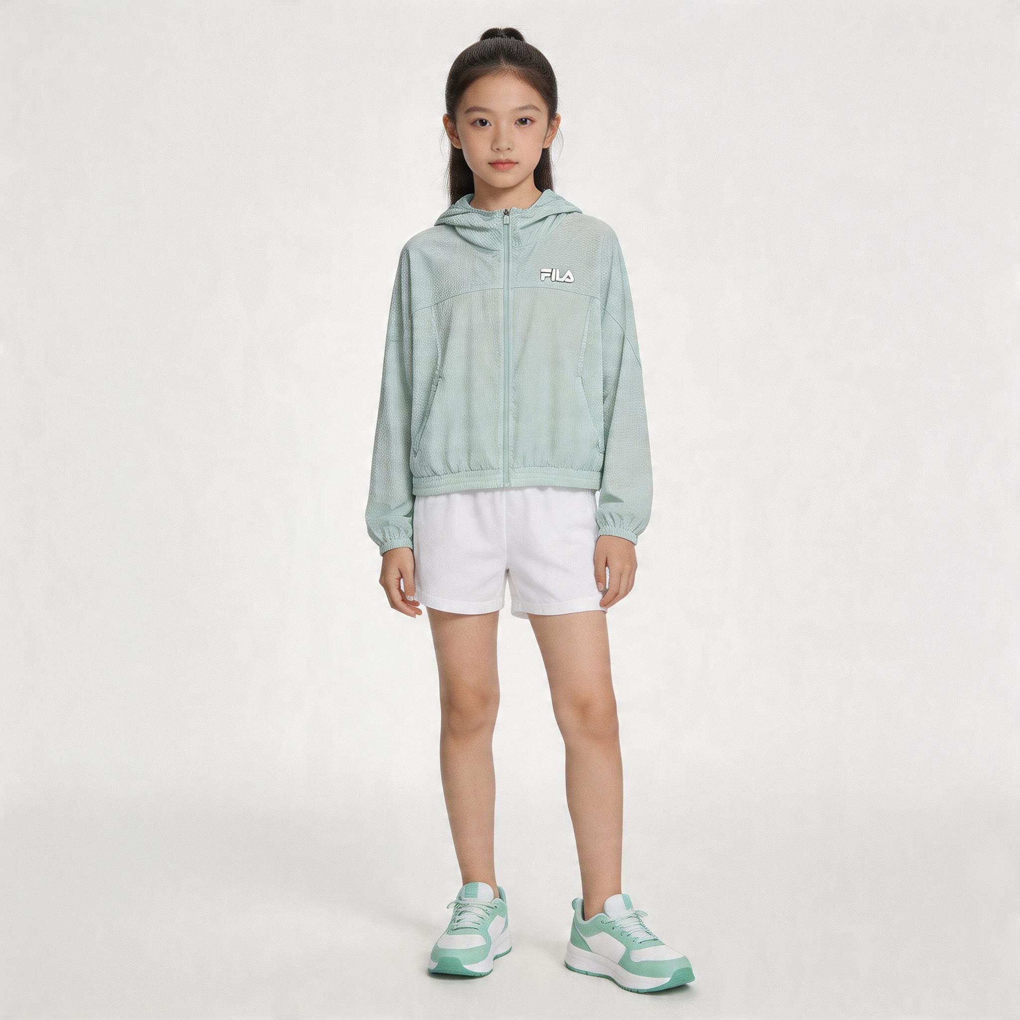 斐乐FILA KIDS斐乐童装男女童皮肤衣户外透气运动衣K12G623701