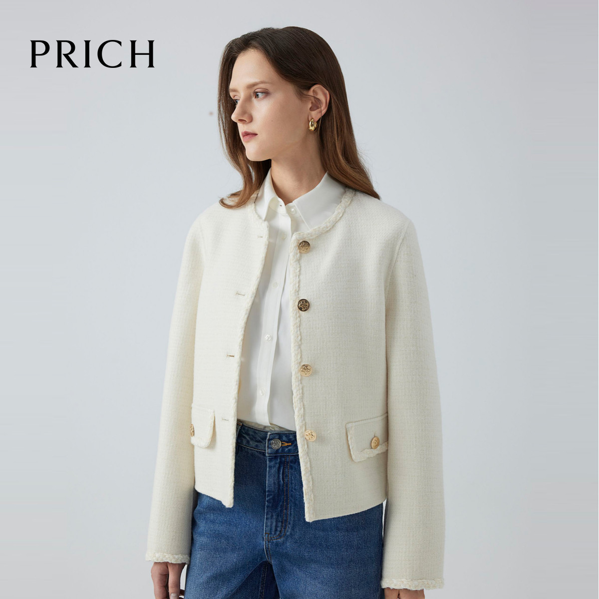 PRICH小香风双面呢女大衣PRJWE4T01B