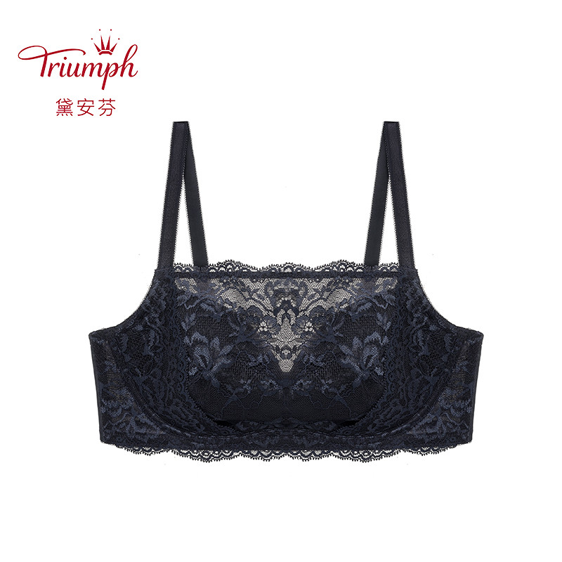 Triumph黛安芬悠然内衣女大胸蕾丝无钢圈抹胸式文胸11-1811