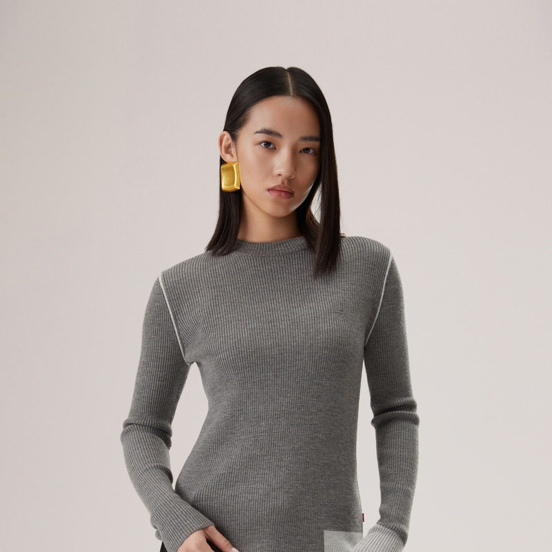 Levi's李维斯25年秋冬女士羊毛针织衫毛衣0051R-0000