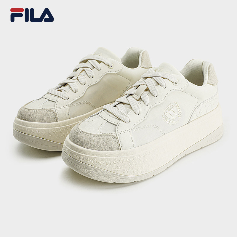 BELLIS厚底板鞋|FILA 斐乐女26秋小白鞋休闲运动鞋F12W633217A