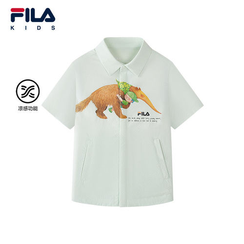 【凉感功能】FILA斐乐儿童童装衬衫2026秋男小童短袖K11B634403
