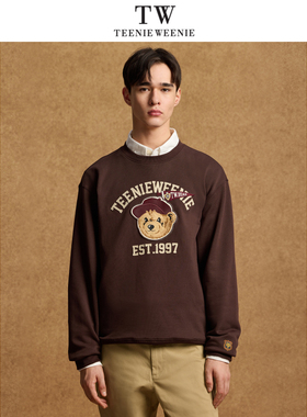 TeenieWeenie2024秋刺绣宽松圆领卫衣TNMW2449E1K