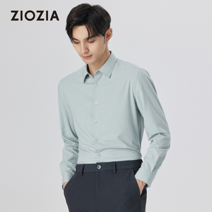 ZIOZIA 韩版修身商务衬衫上衣男ZWDD5164X