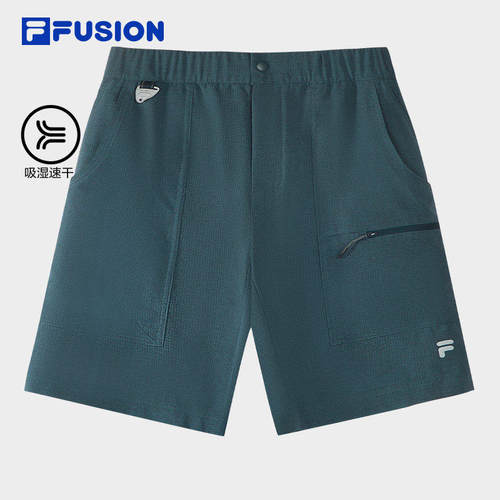 FILA FUSION斐乐潮牌梭织五分裤男2026夏季时尚裤子T11M621805F