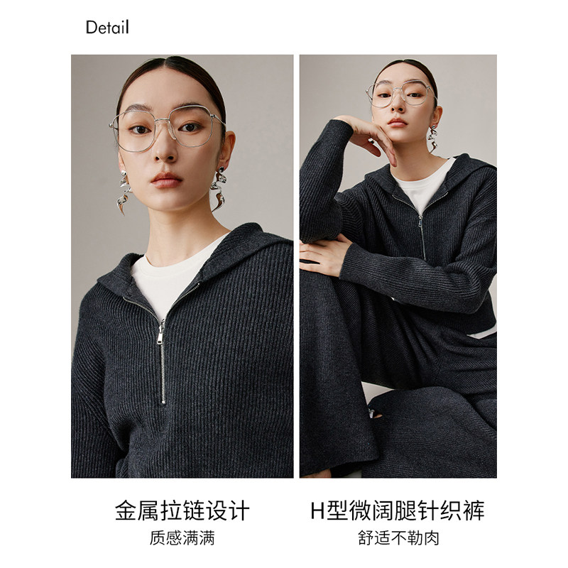 衣香丽影针织衫休闲裤套装女早秋穿搭一整套940929301